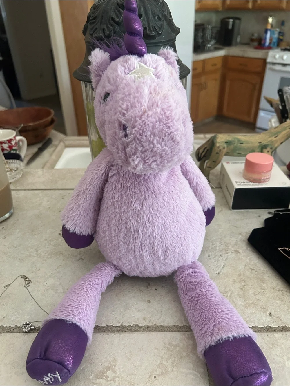 Scentsy Buddy Lavender Plush Unicorn with Purple Metallic Horn and Hooves